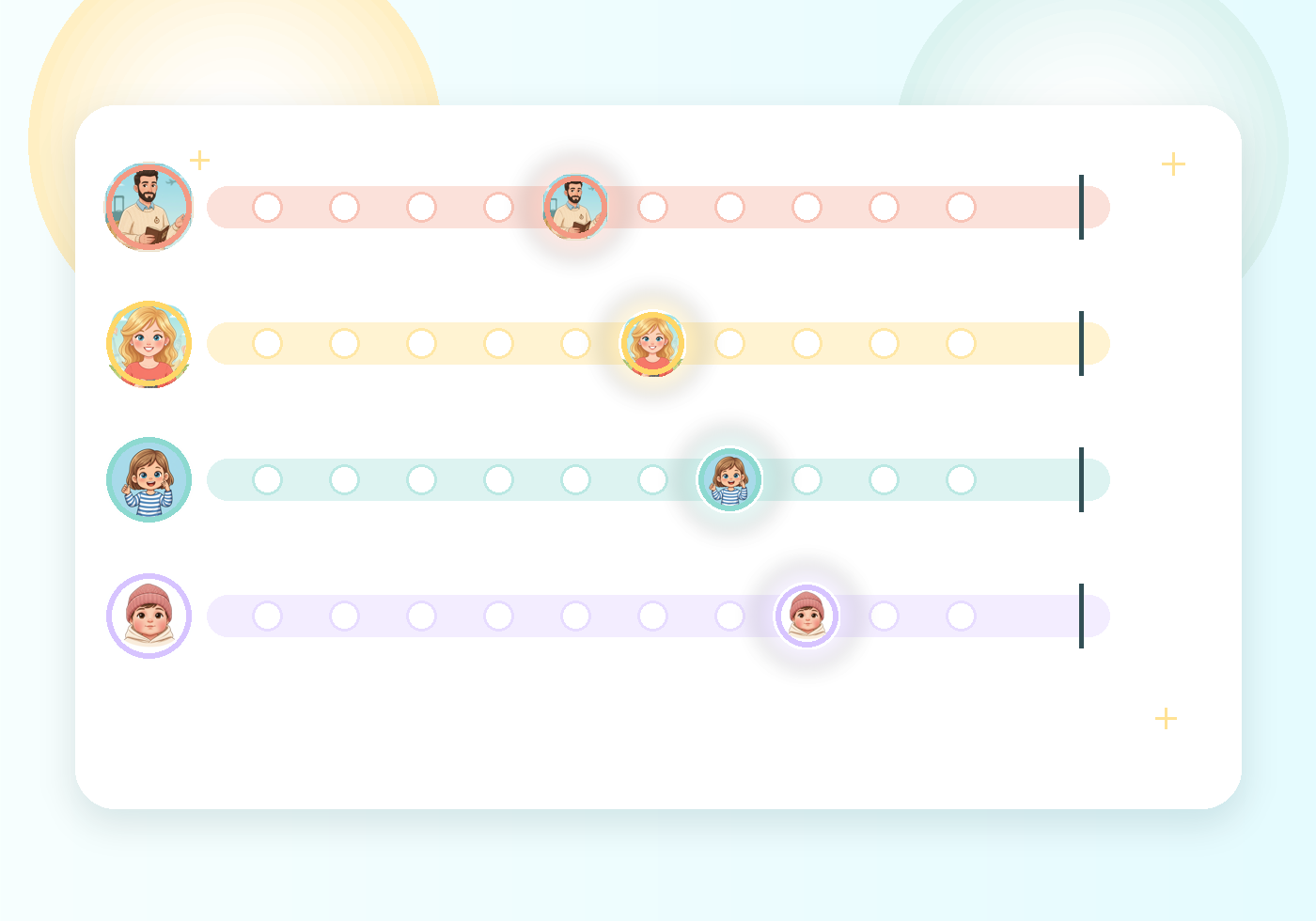 Example of a personalized color race game